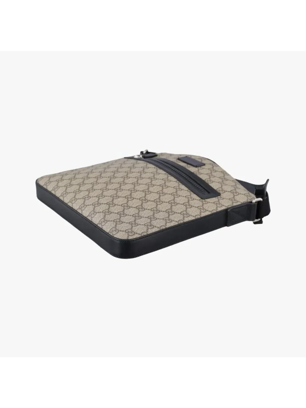 Gucci GG Supreme Flat Messenger Brown Canvas Leather